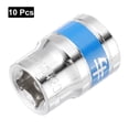 thumbnail image 3 of Uxcell 10pcs 1/2 Inch Drive 6-Point Socket 20mm CR-V Metric Shallow Socket Electric Wrench Socket, 3 of 5