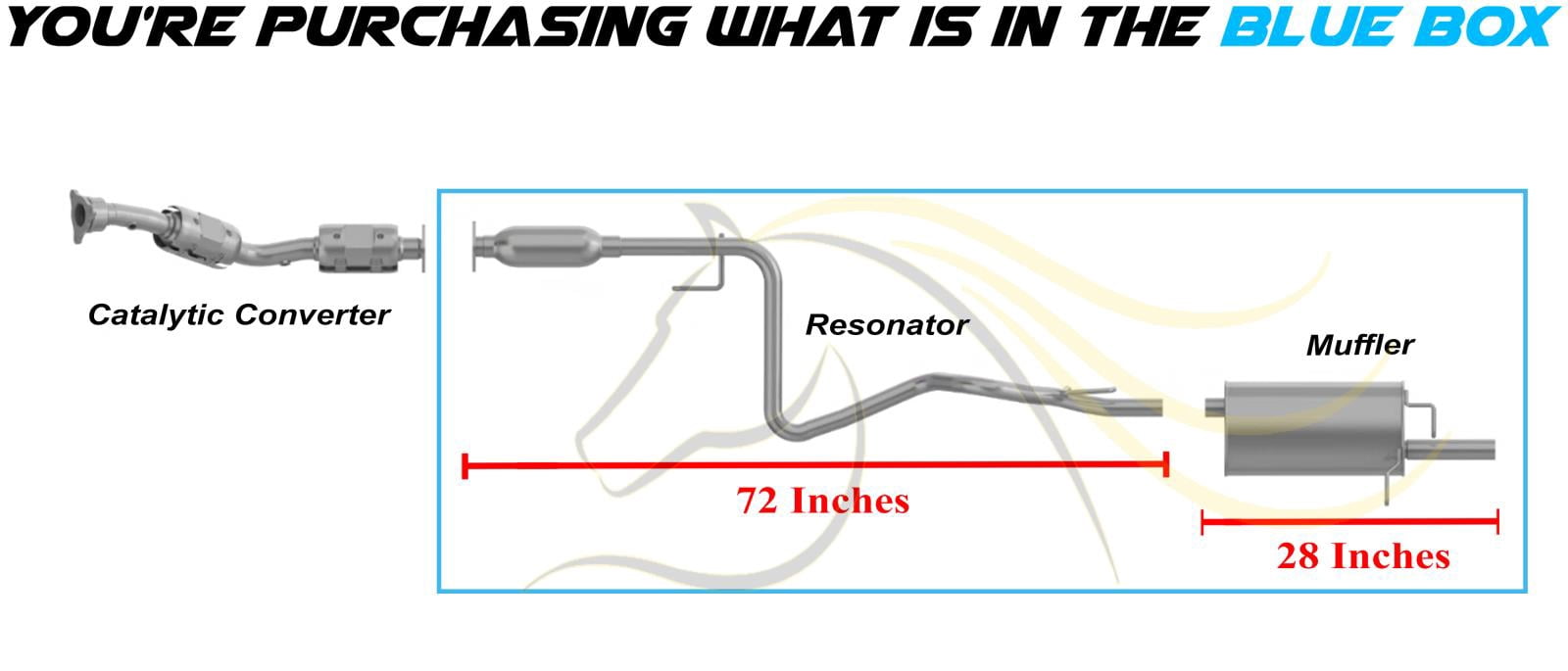 Northeastern Exhaust Resonator & Muffler Fits 2006-2011 Chevrolet HHR 2.2L - Direct Fit | Stainless Steel System Kit