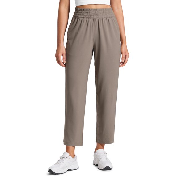CRZ YOGA Lightweight Drapey Tapered Ankle Pants for Women 27" Casual Travel Work with Pockets Summer