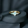 thumbnail image 3 of Rosec Jewels Oval and Pear Cut Ethiopian Opal Ring, Three Stone Ring - AAA Quality, 14K Yellow Gold, US 10.50, 3 of 9