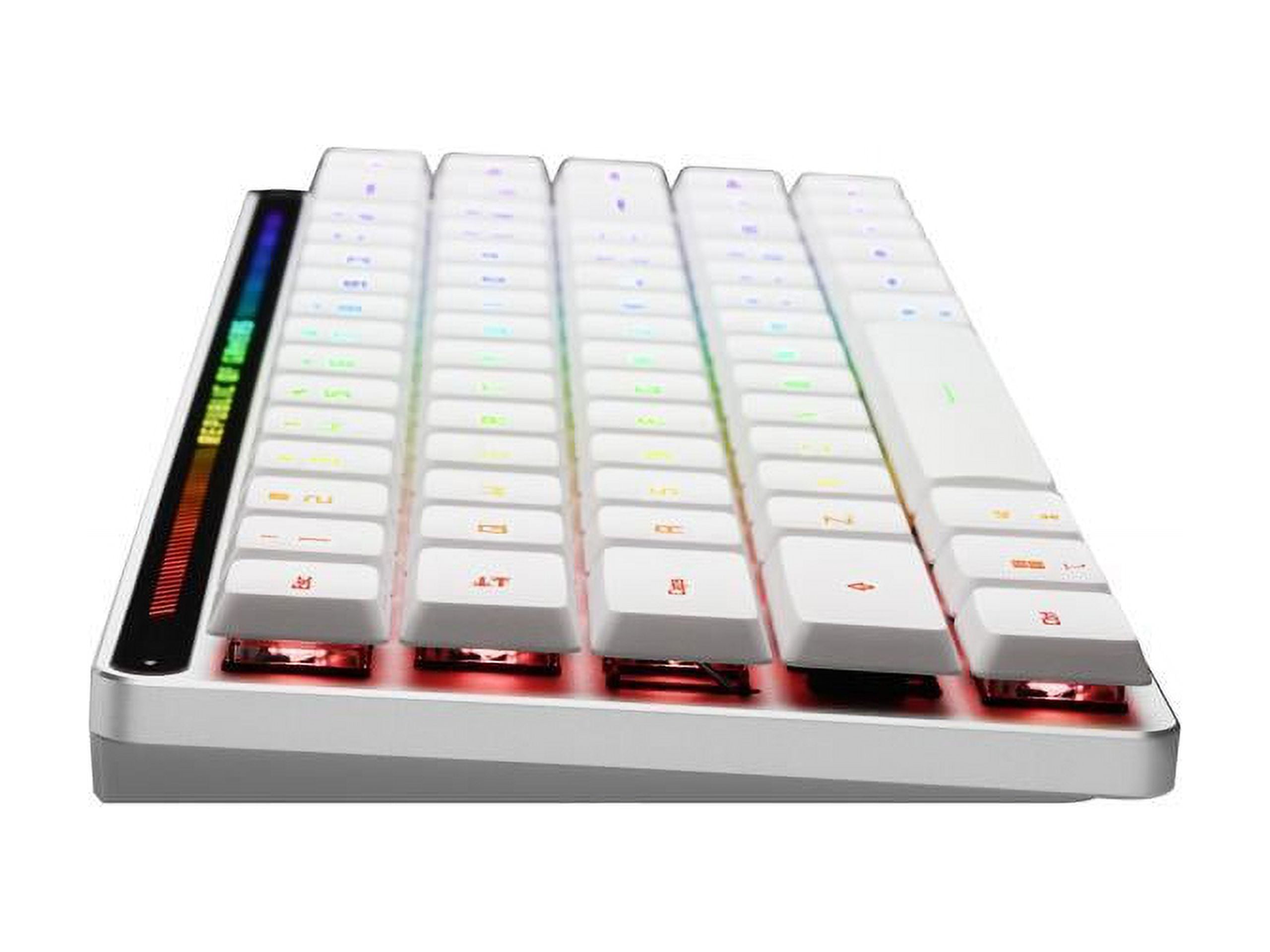 ASUS ROG Falchion RX Low Profile 65% compact wireless gaming keyboard with ROG RX low-profile optical switches, tri-mode connection with ROG SpeedNova and Omni Receiver, MacOS support, White