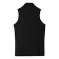 thumbnail image 7 of Sakmal Black Tank Tops Men High Neck Black Solid Ribbed Camisole Workout Sexy Mens Sleeveless T Shirts, 7 of 7