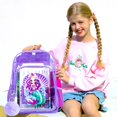 thumbnail image 2 of Mochila transparente infantil AGSDON juego sirena morado 32x41x17 cm, 2 of 7