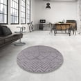 thumbnail image 3 of Ahgly Company Indoor Square Mid-Century Modern Dark Gray Oriental Area Rugs, 8' Square, 3 of 6