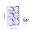 thumbnail image 3 of FastXmas 12 Pcs Christmas Tree Hanging Ornaments, Christmas Decorations 2.36" Striped Glitter Decorative Ball Pendants with Rope, Shatterproof Plastic Xmas Tree Bauble Sphere for Party Holiday, 3 of 6