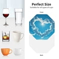 thumbnail image 7 of Bingfone Vintage Heart Shaped Cloud Leather Drinks Coasters with Set of 6,Suitable for Home Kitchen,Coffee Cup Coasters Home Gift, 7 of 7