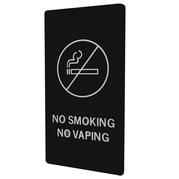 FRCOLOR No Smoking Sign Smoke Warning Toilet Signs for Home Office Black
