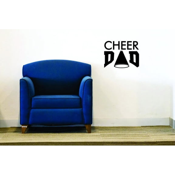 Home Wall Decals Cheer Dad Father Bedroom Stickers DIY Removable Originality Stickers - Size: 16 In x 16 In