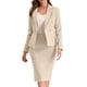 thumbnail image 1 of Conjunto de chaqueta y falda de traje de negocios Allegra K Caqui 2 piezas XS, 1 of 5