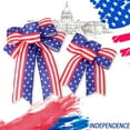 thumbnail image 5 of Independence Day Bow Decoration, 4th of July Star Striped Ribbon Bow Charm for Holiday Party, Wreath Accent and Gift Wrap,July 4th Decorations, 5 of 6