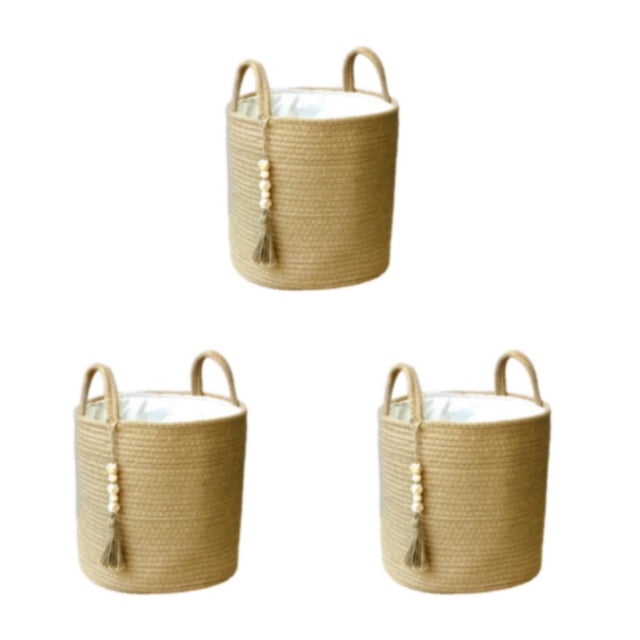 Advancent Cesta de almacenamiento hermosa y a la moda, mejora la decoración del hogar, cuerda de algodón cómoda al tacto, cesta para ropa Type1 NO1