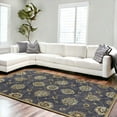 thumbnail image 4 of HomeRoots 350610 9 ft. x 13 ft. Wool Midnight Area Rug, 4 of 10