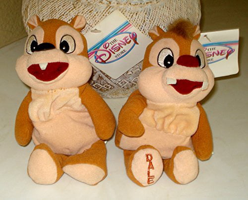 Chip & Dale Plush Disney World Chipmunks Stuffed Animal Bean Bag 11" Rescue for sale online 