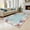 Blue, variant on Kzaei 8'x10' Floral Scalloped Area Rug for Living Room, Washable Soft Rug with Non-Slip Backing, Large Floral Vintage Distress Print Pattern Carpet, Green