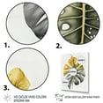 thumbnail image 3 of Designart Yellow And Grey Philodendron Leaf I Canvas Wall Art, 3 of 5