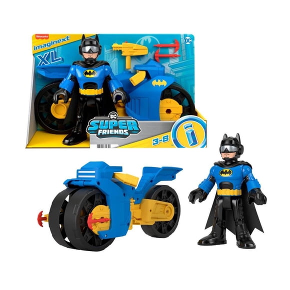Figura de Acción Imaginext DC Super Friends Batimoto XL y Batman