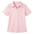 thumbnail image 4 of shoper Girls Polo Shirts Golf Tennis School Uniform Short Sleeve T Shirts V-Neck Collared Workout Tops for 3-14 Years (Pink), 4 of 5