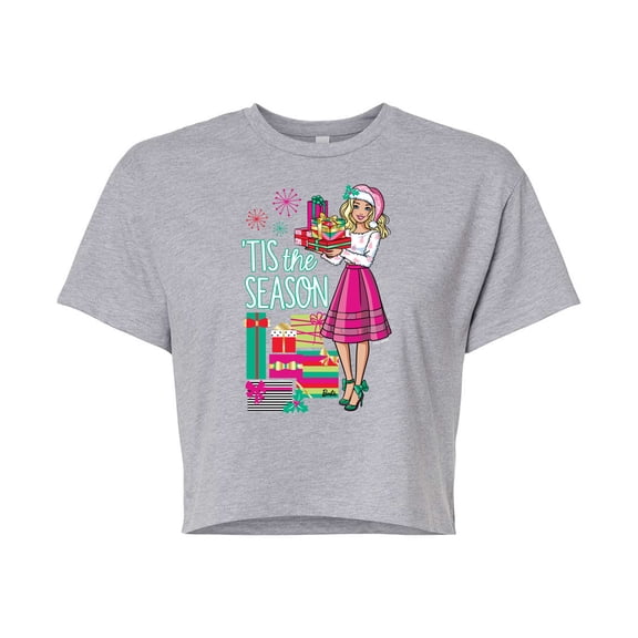Barbie - 'Tis The Season - Juniors Cropped Graphic T-Shirt