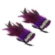 thumbnail image 3 of 2 piezas de muñequeras de felpa, pulseras de plumas artificiales, mangas Steampunk góticas para fiesta, Carnaval, Rave, ropa de baile latino, púrpura Salvador Dali Puños de muñeca, 3 of 10