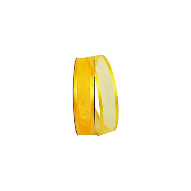 Reliant Ribbon 25765-079-09C 10.5 in. 100 Yards Sheer Satin Edge Value Ribbon, Yellow