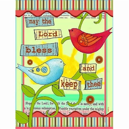 Carolines Treasures PJC1054CHF May the Lord Bless You and Keep You Inspirational Flag Canvas House Size Large