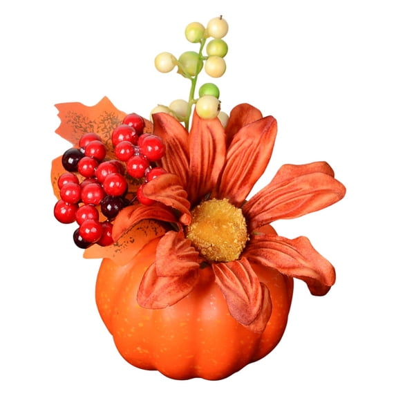 Thanksgiving Halloween Pumpkin Ornament Artificial Pumpkin Autumn Harvest Home Decorative Autumn Photography Props