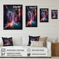 thumbnail image 4 of Designart Futuristic New York City Neon I Canvas Wall Art, 4 of 5
