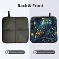 thumbnail image 2 of Owl Sky Tree Art Foldable Seat Cushion for Bleachers, Stadium Seats, Camping & Outdoor Events, Portable Lightweight Pad with Carabiner, 2 of 6