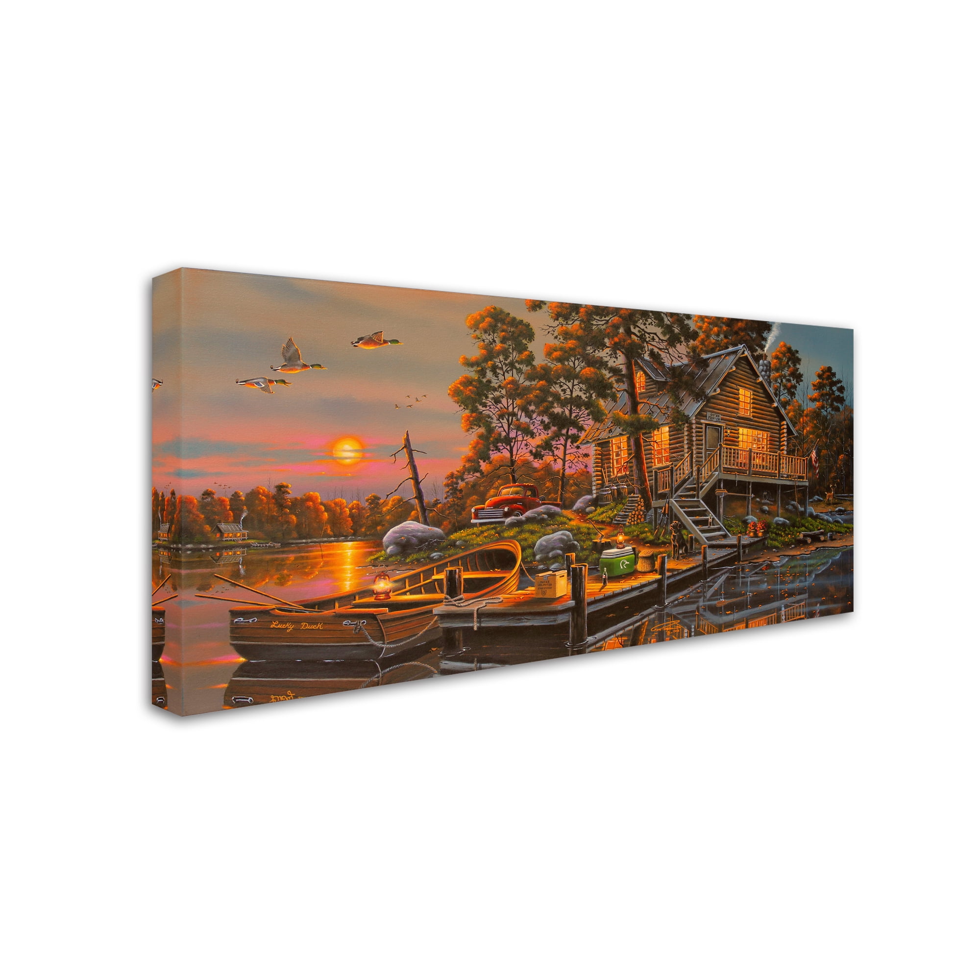 Trademark Fine Art Landscape Canvas Art ' Duck Haven ' by Geno Peoples