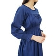 thumbnail image 6 of Bimba Women's Cotton Smocked Waist Long Casual Maxi Dress, 6 of 6