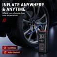 thumbnail image 4 of VacLife 150 Psi Cordless Tire Inflator Portable Compressor, Quick Inflation, Auto Shutoff, LED Light, Accs, Red, 4 of 9