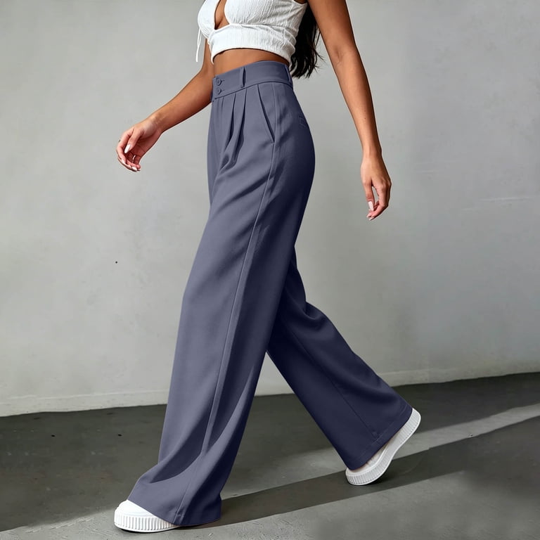 plus size ladies dress pants AnuYalue Wide Leg for Women Stretchy Work Pants High Waisted Business Casual Trousers Slacks Suit Pant what to wear in barbados