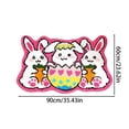thumbnail image 3 of Horivan Easter Egg Floor Mat Non Slip Waterproof Indoor Outdoor Rug for Porch Entryway Home Decor Spring Holiday Rabbit Welcome Doormat Irregular Shaped, 3 of 8