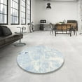 thumbnail image 4 of Ahgly Company Machine Washable Indoor Rectangle Abstract Light Steel Blue Area Rugs, 8' x 12', 4 of 7