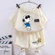thumbnail image 3 of Camiseta de Snoopy para niño y niña, conjunto de 2 piezas, pantalones cortos, Tops de dibujos animados, chándales deportivos, trajes, regalo de cumpleaños, 3 of 5
