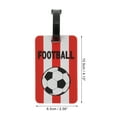 thumbnail image 2 of Unique Bargains 1 Pc Football Pattern Luggage Tag for Travelling Red, 2 of 5