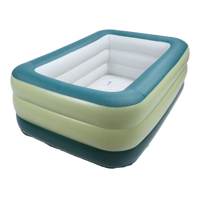 Inflatable Pool Blow Up Pool Inflatable Swimming Pool for Kids and Adults 118x72x22 Thickened PVC Family Outdoor Backyard Foldable with Pump