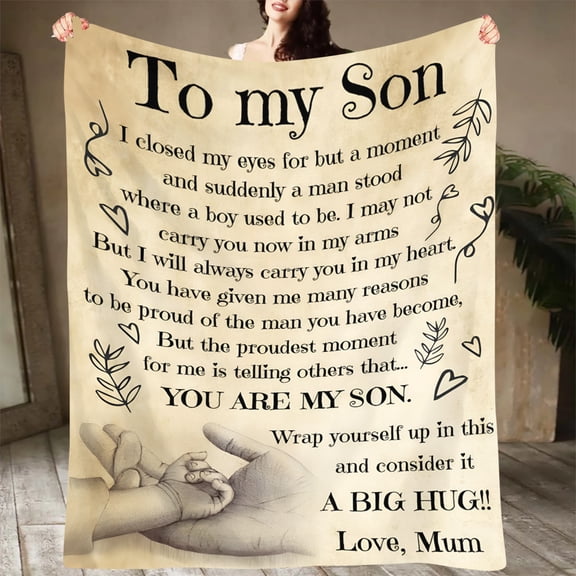 A Precious Gift of a Soft Blanket for My Son a Flannel Throw