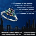 thumbnail image 2 of Gem Stone King 10K Two Tone Gold Green Mystic Topaz and London Blue Topaz Engagement Ring for Women | 2.96 Cttw | Oval 9X7MM | Gemstone November Birthstone | Size 9, 2 of 6