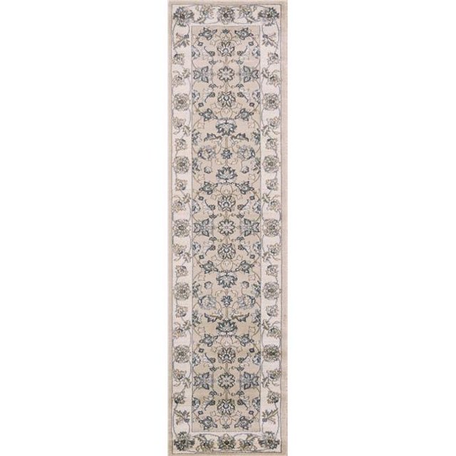HomeRoots 353443 2 ft. x 7 ft. 7 in. Runner Polypropylene Beige & Ivory Area Rug