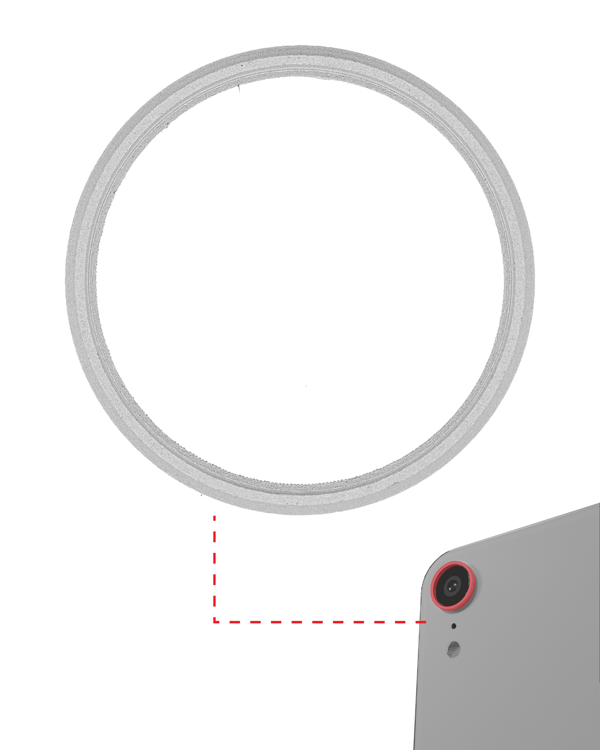 Replacement Back Camera Bezel Ring Only Compatible For iPhone XR (White
