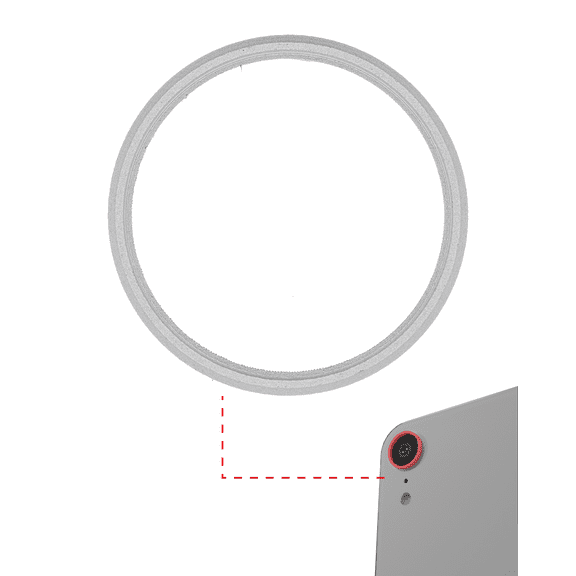 Replacement Back Camera Bezel Ring Only Compatible For iPhone XR (White) (10 Pack)