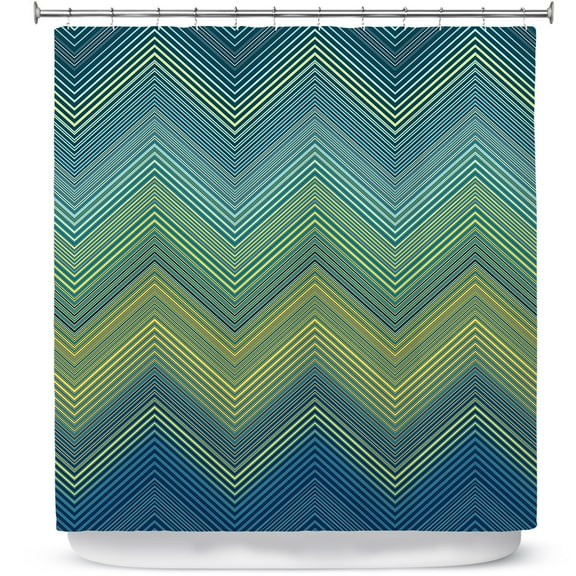 Shower Curtains 70" x 84" from DiaNoche Designs by Christy Leigh - Teling Zig Zag