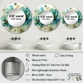 thumbnail image 4 of Designart "Blue Green Organic Growth" Abstract Botanicals Teal Large Round Mirror - Round Bedroom Mirror Wall Decor - Modern Round Printed Mirror - 29" x 29", 4 of 6