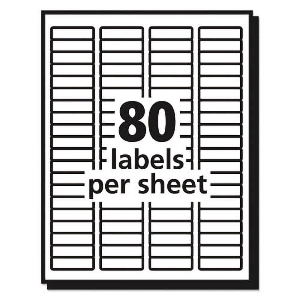 Matte Clear Easy Peel Mailing Labels W/ Sure Feed Technology, Inkjet Printers, 0.5 X 1.75, Clear, 80/Sheet, 10 Sheets/Pack | Bundle of 10 Packs