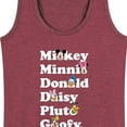 thumbnail image 3 of Mickey & Friends - Mickey Friends Character List - Women's Racerback Tank Top, 3 of 5