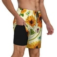 thumbnail image 3 of Daiia Sunflowers And Butterflies Mens Swim Trunks Swim Shorts Quick Dry Swim Shorts with Mesh Lining Pockets-XX-Large, 3 of 9