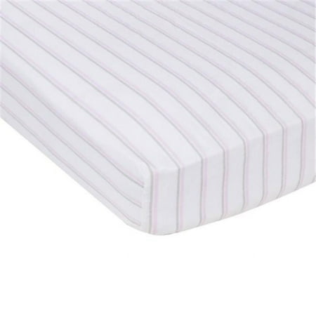 UPC: 0748252307743 | MiracleWare Pink & Gray Stripes Muslin Crib Sheet