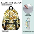 thumbnail image 2 of Sunflower Checkered Pattern Backpack for School,Cute School Bag,Schoolbag with Adjustable Shoulder Straps & Padded Back,15.25"x11.5"x5.25", 2 of 2