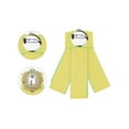 thumbnail image 3 of INSPIRE CHIC Pin de corbata de lazo de cinta preatado con rhinestones para mujeres Amarillo Talla Única, 3 of 4